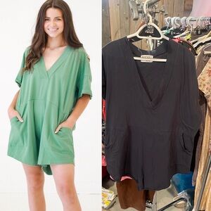 Bucketlist V-Neck Jumpsuit